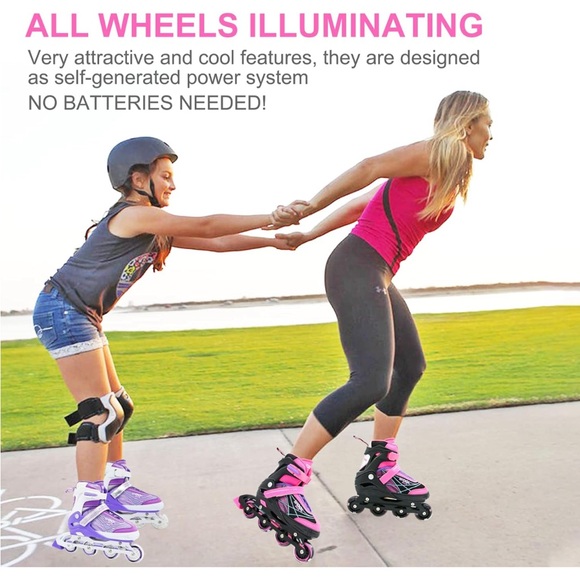 NEW IN BOX 🛼 Wooltime Sports Light-up Inline Skates. Size XL. Adjustable - Picture 4 of 10